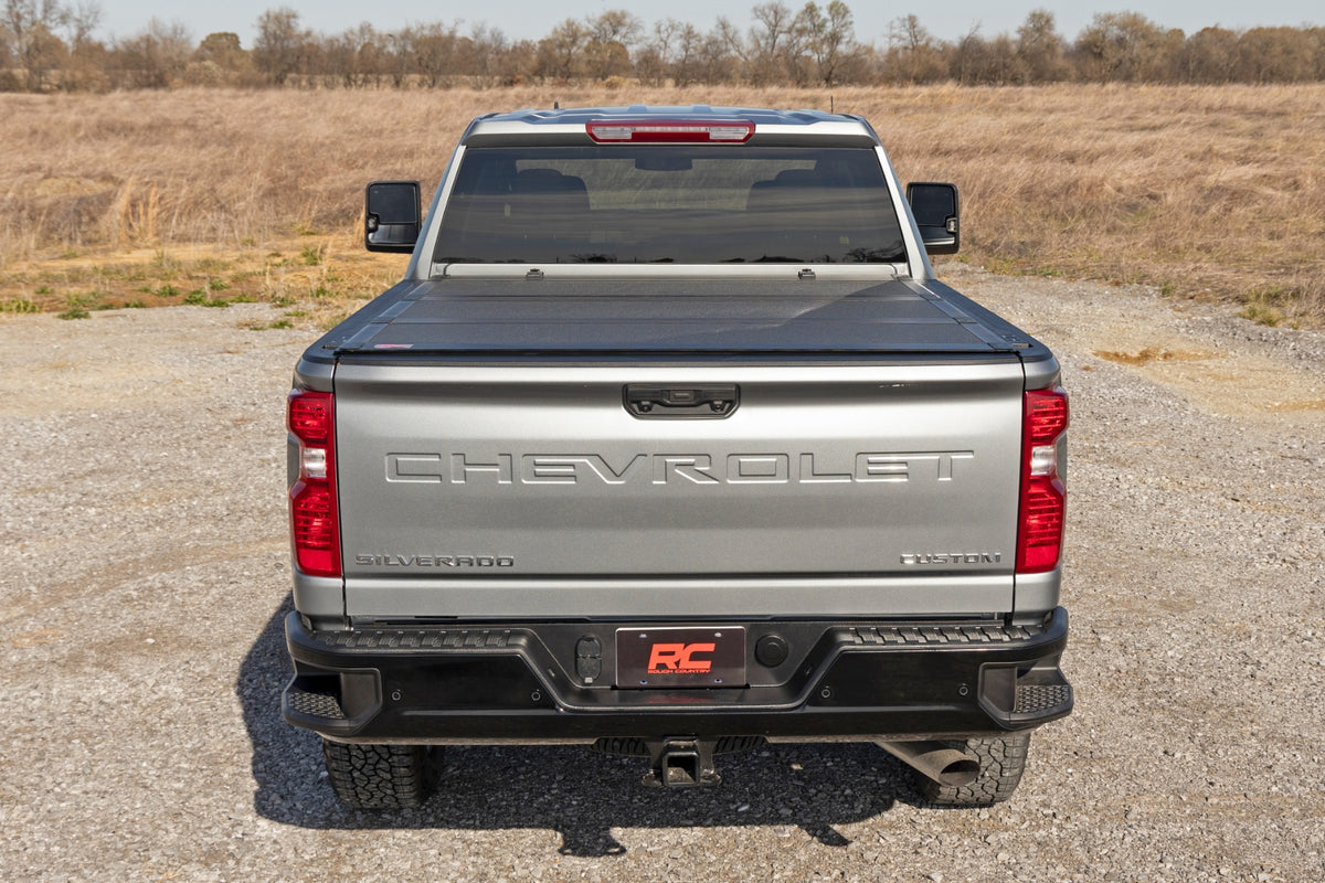 Hard Tri-Fold Flip Up Bed Cover | 6'9" Bed | Chevy/GMC  Silverado/Sierra 2500HD/3500HD (20-26) - Bed Covers (Image 6 of 6)