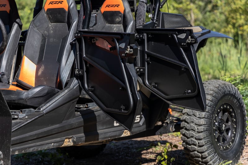 RC Aluminum Lower Half Doors | Rear | Polaris RZR XP 4 1000/RZR XP 4 Turbo S (manufacturer page)