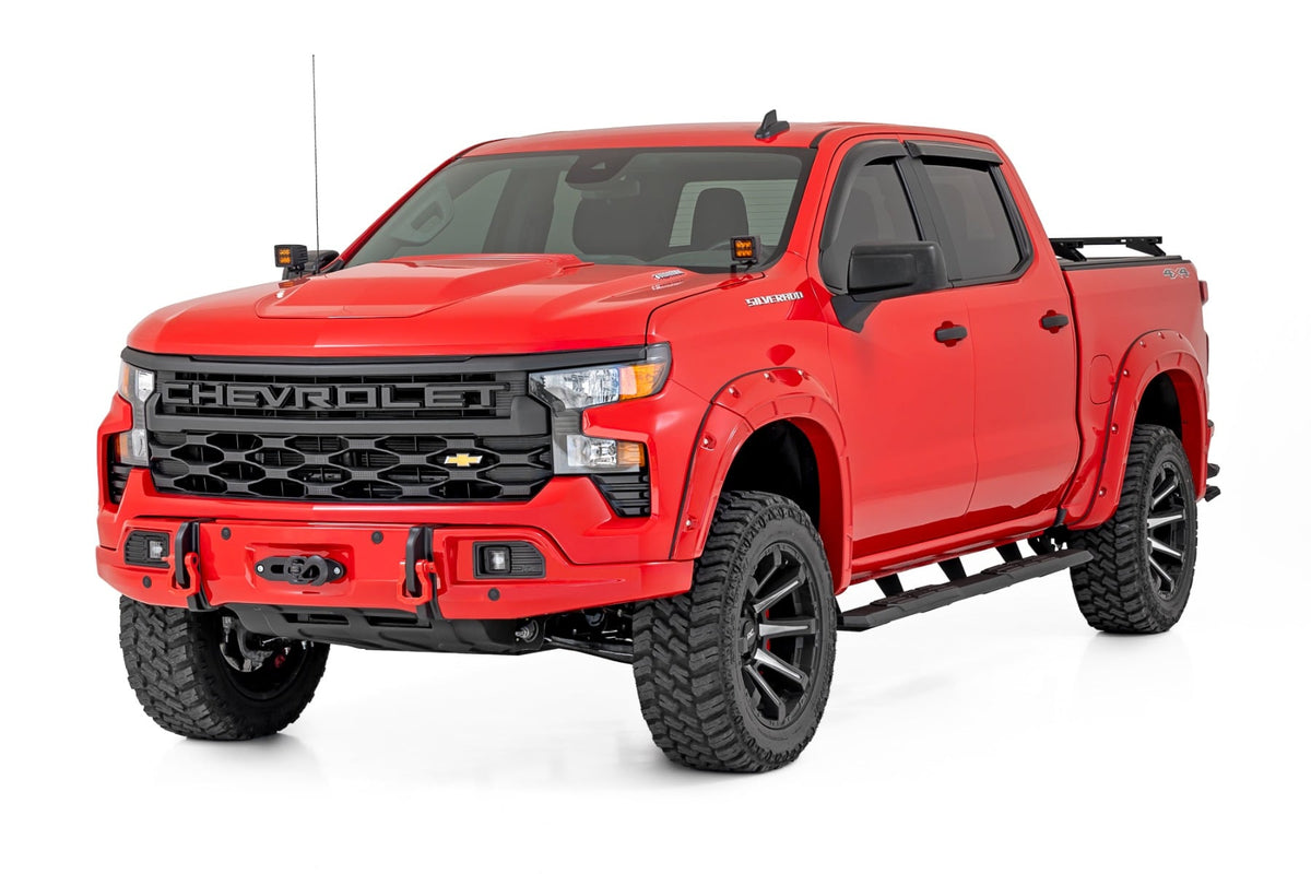 Rough Country 25001 TR2 Running Boards | Chevy/GMC 1500/2500HD/3500HD (19-26) - Studio View 2