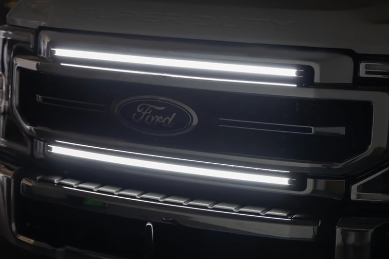 RC LED Light Kit | Grille Mount | 30 Inch DRL | Ford F-250/F-350 Super Duty (17-22) (manufacturer page)