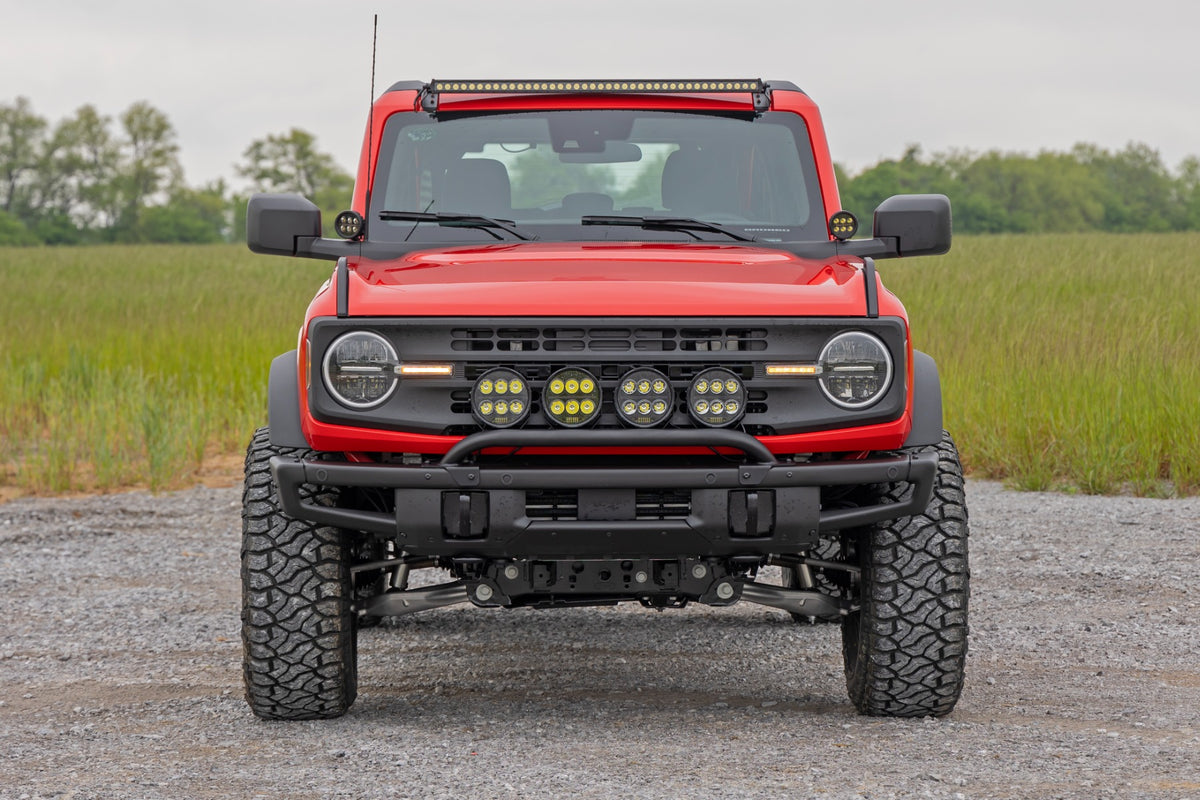 Light Bar Mount | 6.5 Inch Round LED (Quad) | OE Modular Steel | Ford Bronco (21-26) - Bull Bars (Image 6 of 6)