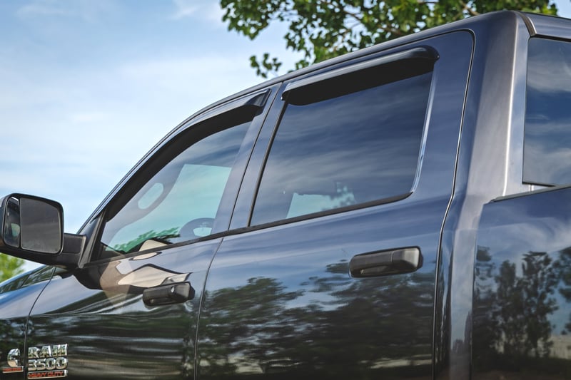 RC Side Window Deflectors | Tape On Rain Guard | Ram 1500 (09-18)/2500 (10-26) (manufacturer page)