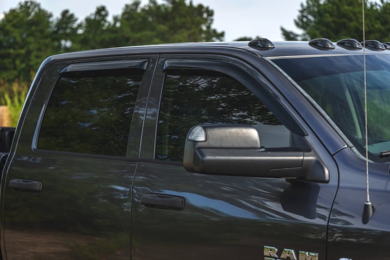 RC Side Window Deflectors | Tape On Rain Guard | Ram 1500 (09-18)/2500 (10-26) (manufacturer page)