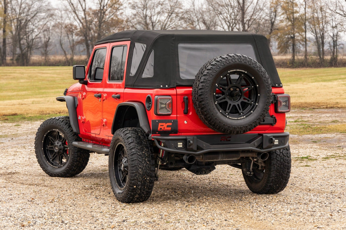 Oval Nerf Steps | 4 Door | Black | Jeep Wrangler Unlimited 4WD (2018-2026) - Steps & Runningboard (Image 4 of 6)