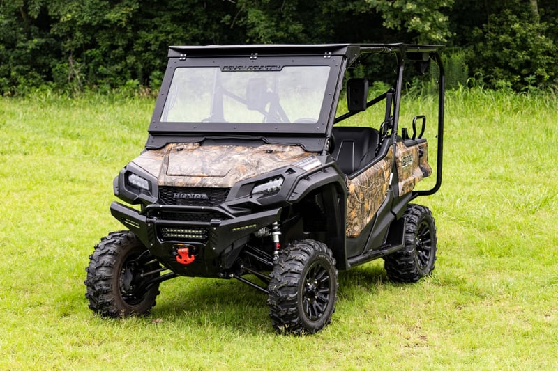 RC Electric Tilt Windshield | Glass | Honda Pioneer 1000 (manufacturer page)