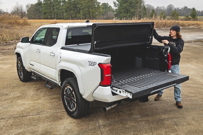 RC Soft Tri-Fold Bed Cover | 5' Bed | Dbl Cab | Toyota Tacoma 2WD/4WD (24-26) (manufacturer page)