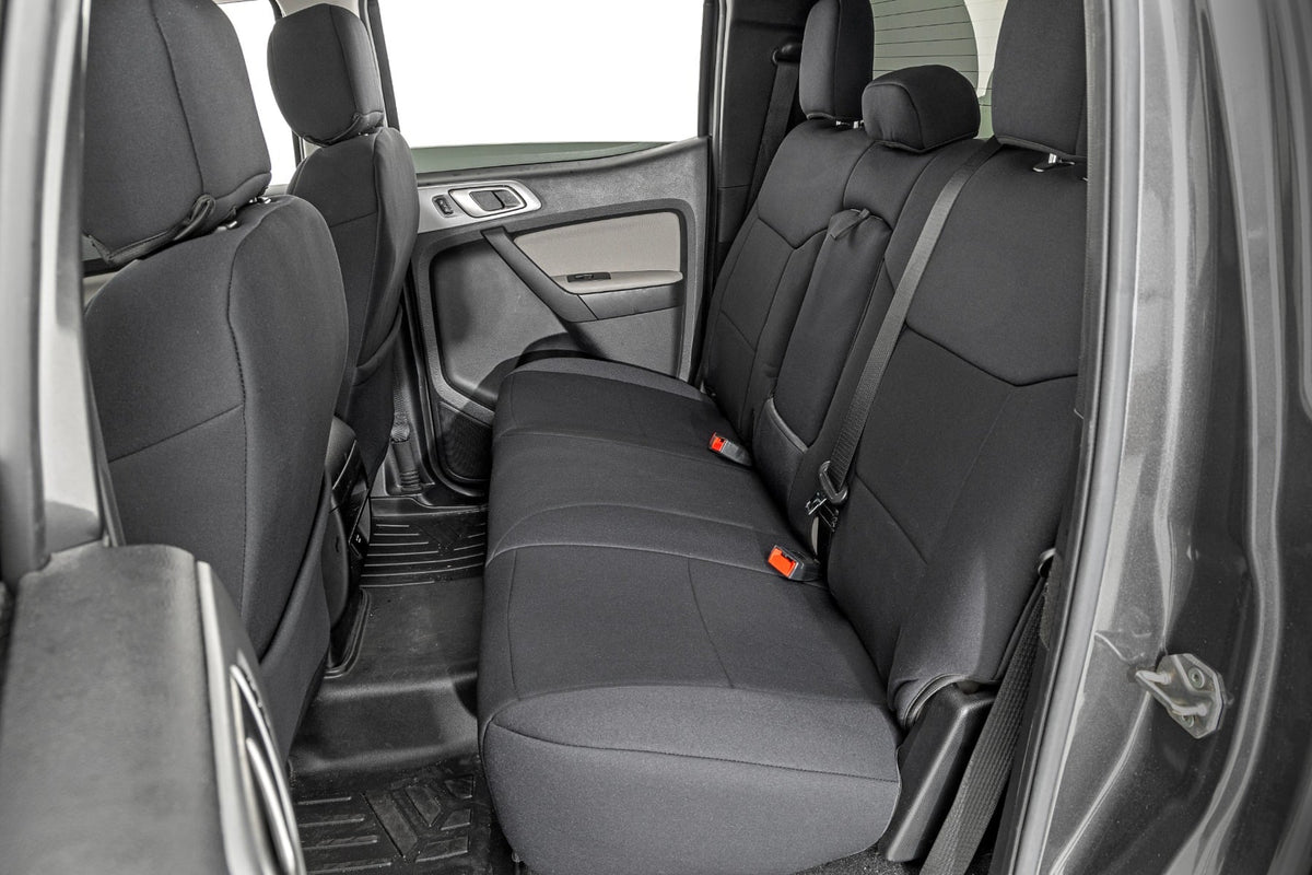 Rough Country 91056A Seat Covers | FR Bucket and RR Bench | Ford Ranger 2WD/4WD (2019-2026) - Image 3