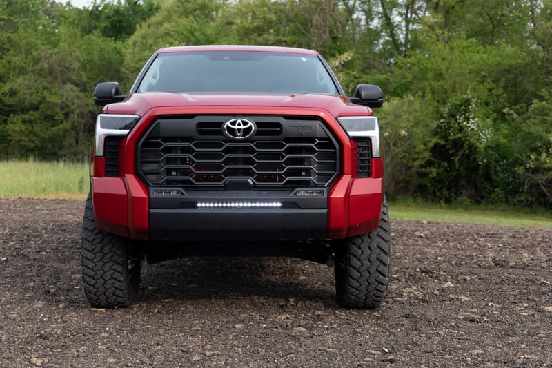 RC LED Light Kit | Bumper Mount | 20" Black Slim Line | Toyota Tundra (22-26) (manufacturer page)