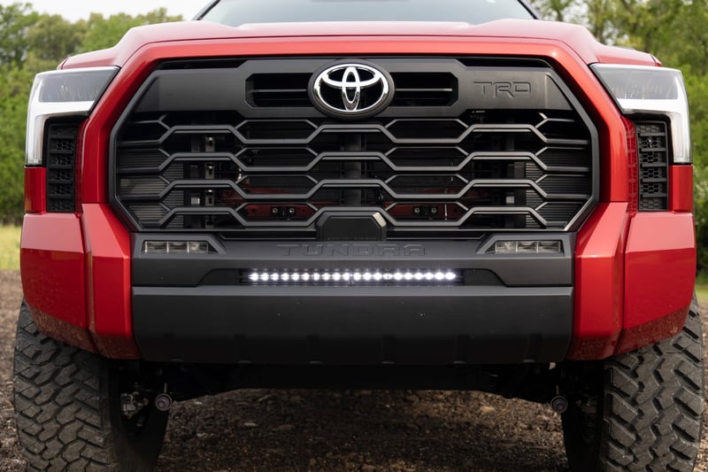 RC LED Light Kit | Bumper Mount | 20" Black Slim Line | Toyota Tundra (22-26) (manufacturer page)