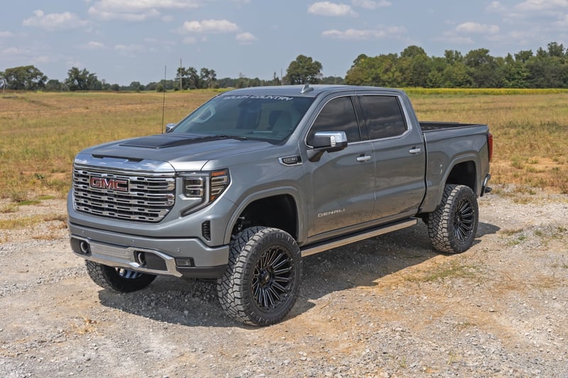 RC Hood Scoop | GLT Dynamic Blue | GMC Sierra 1500 2WD/4WD (2019-2026) (manufacturer page)