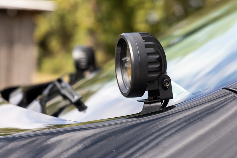 RC LED Light Kit | Ditch Mount | 2" Black Pair | Flood | Jeep Cherokee KL (14-21) (manufacturer page)