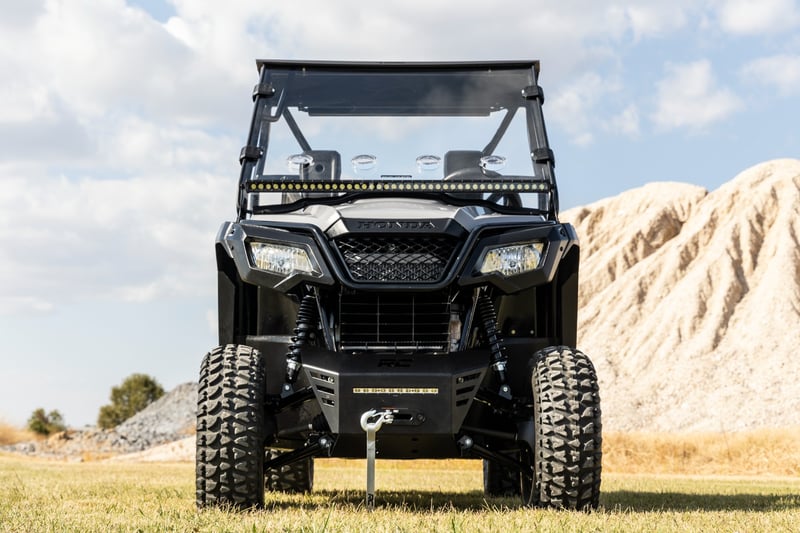 RC Winch Plate | 4500-LB Winch | 10" Black Slimline | Honda Pioneer 520 (manufacturer page)