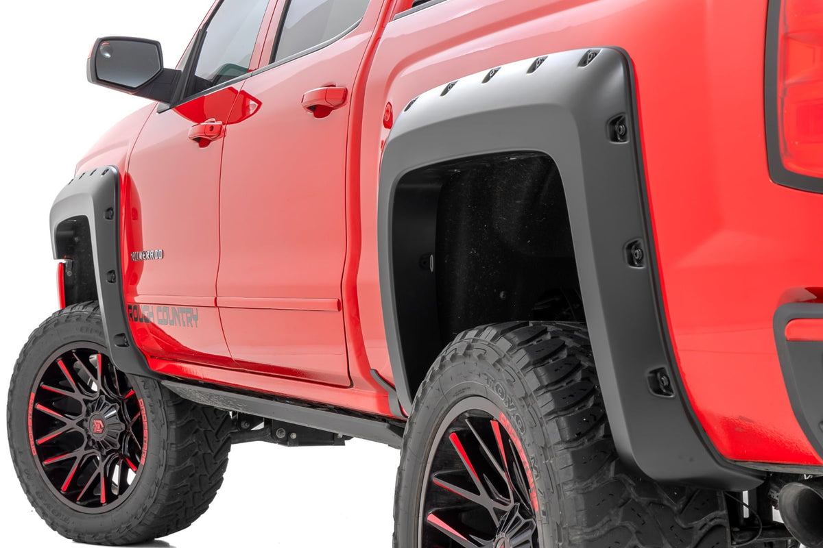 Pocket Fender Flares | 5'9" Bed | GBA Black | Chevy Silverado 1500 (14-18 & Classic) - Fender Flares (Image 1 of 6)