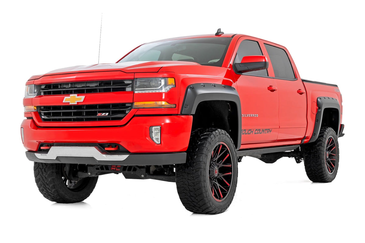Pocket Fender Flares | 5'9" Bed | GBA Black | Chevy Silverado 1500 (14-18 & Classic) - Fender Flares (Image 3 of 6)
