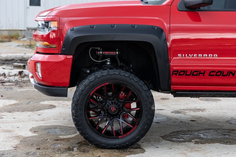 RC Pocket Fender Flares | 6'7" & 8' Bed | GXG Tungsten | Chevy Silverado 1500 (14-18)/2500HD (manufacturer page)