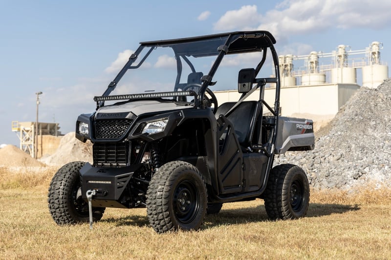 RC Winch Plate | 4500-LB Winch | 10" Black Slimline | Honda Pioneer 520 (manufacturer page)