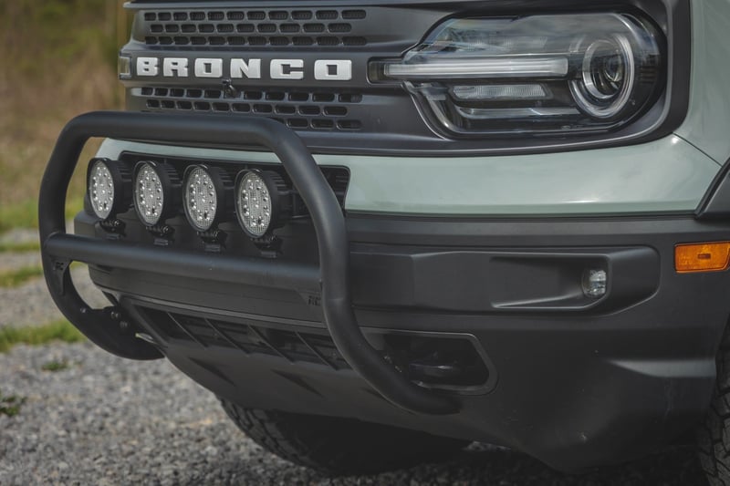 RC Nudge Bar | w/ Tow Hooks | 20 Inch Black Single Row LED | Ford Bronco Sport (21-24) (manufacturer page)