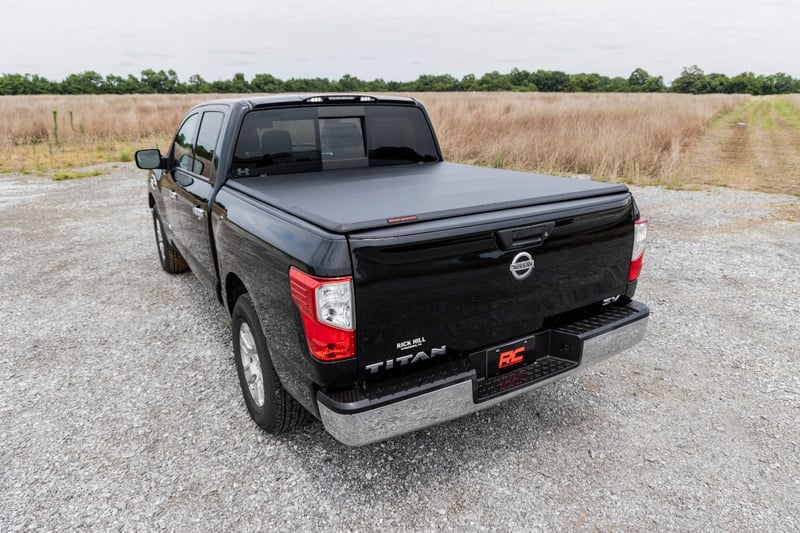 RC Soft Tri-Fold Bed Cover | 5'7" Bed | Nissan Titan 2WD/4WD (2017-2024) (manufacturer page)