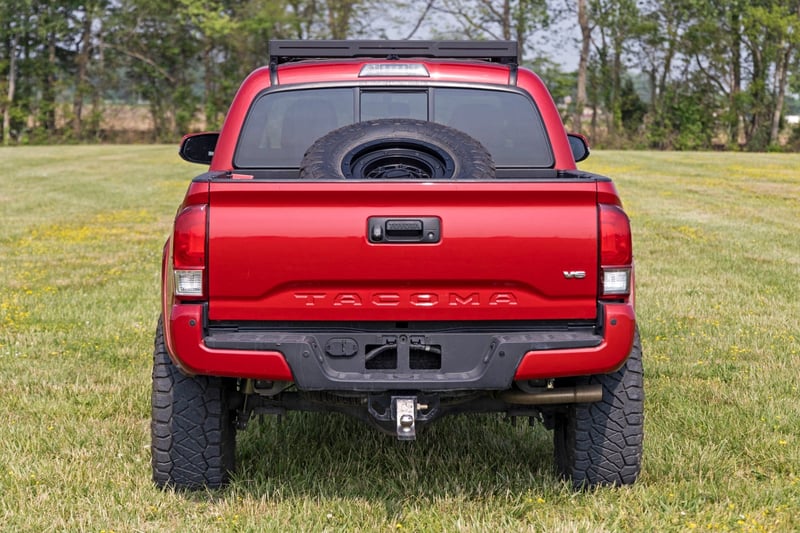 RC Bed Mount Spare Tire Carrier | Universal (5x5.5 6x5.5 6x135 & 5x5.0 Bolt Patterns) (manufacturer page)