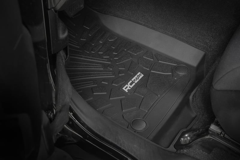 RC Flex Fit Floor Mats | FR | 4 Door | Jeep Wrangler Unlimited 4WD (2018-2026) (manufacturer page)