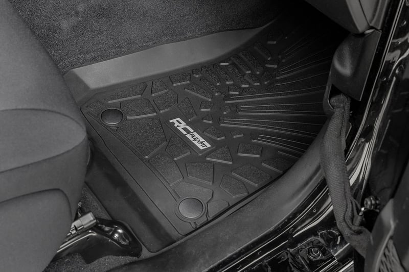 RC Flex Fit Floor Mats | FR | 2 Door | Jeep Wrangler JL 4WD (2018-2026) (manufacturer page)