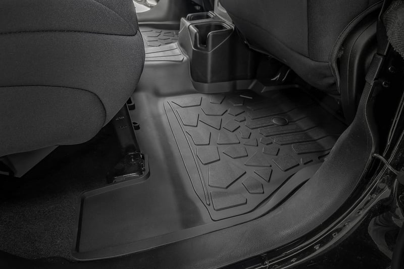 RC Flex Fit Floor Mats | FR | 4 Door | Jeep Wrangler Unlimited 4WD (2018-2026) (manufacturer page)