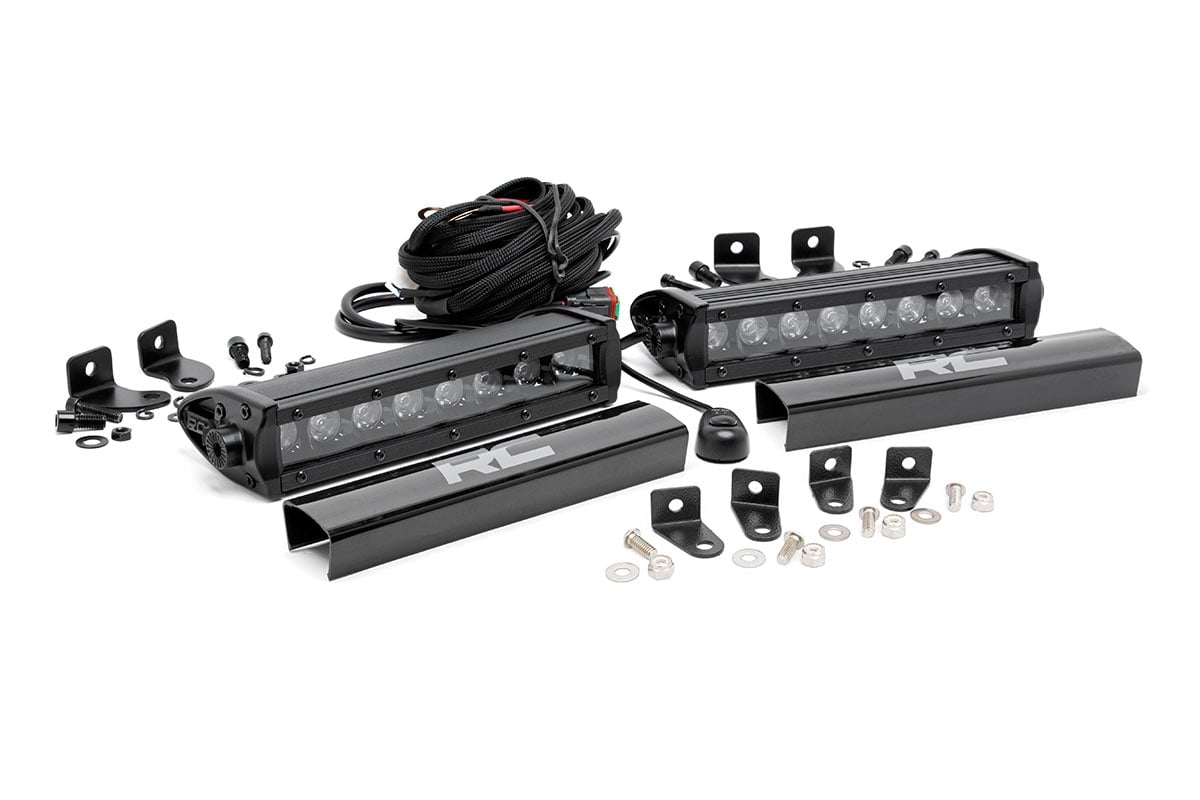 LED Light Kit | Grille Mount | 8" Black Pair | Ford F-250 Super Duty (17-19) - Lighting & Acc (Image 1 of 4)