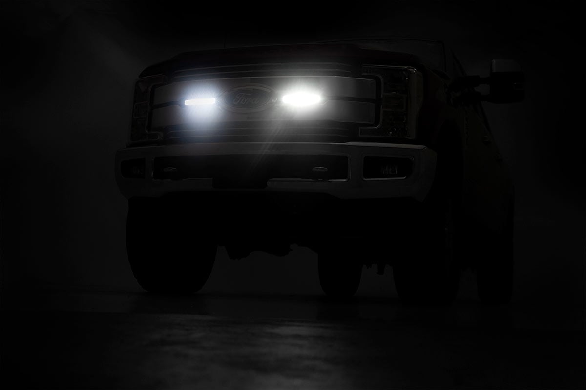 LED Light Kit | Grille Mount | 8" Black Pair | Ford F-250 Super Duty (17-19) - Lighting & Acc (Image 4 of 4)