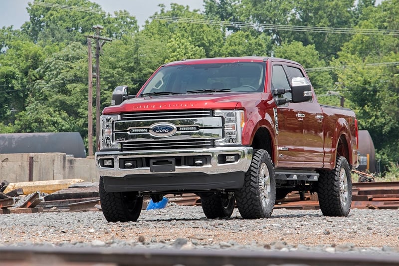 RC LED Light Kit | Grille Mount | 8" Black Pair | Ford F-250 Super Duty (17-19) (manufacturer page)