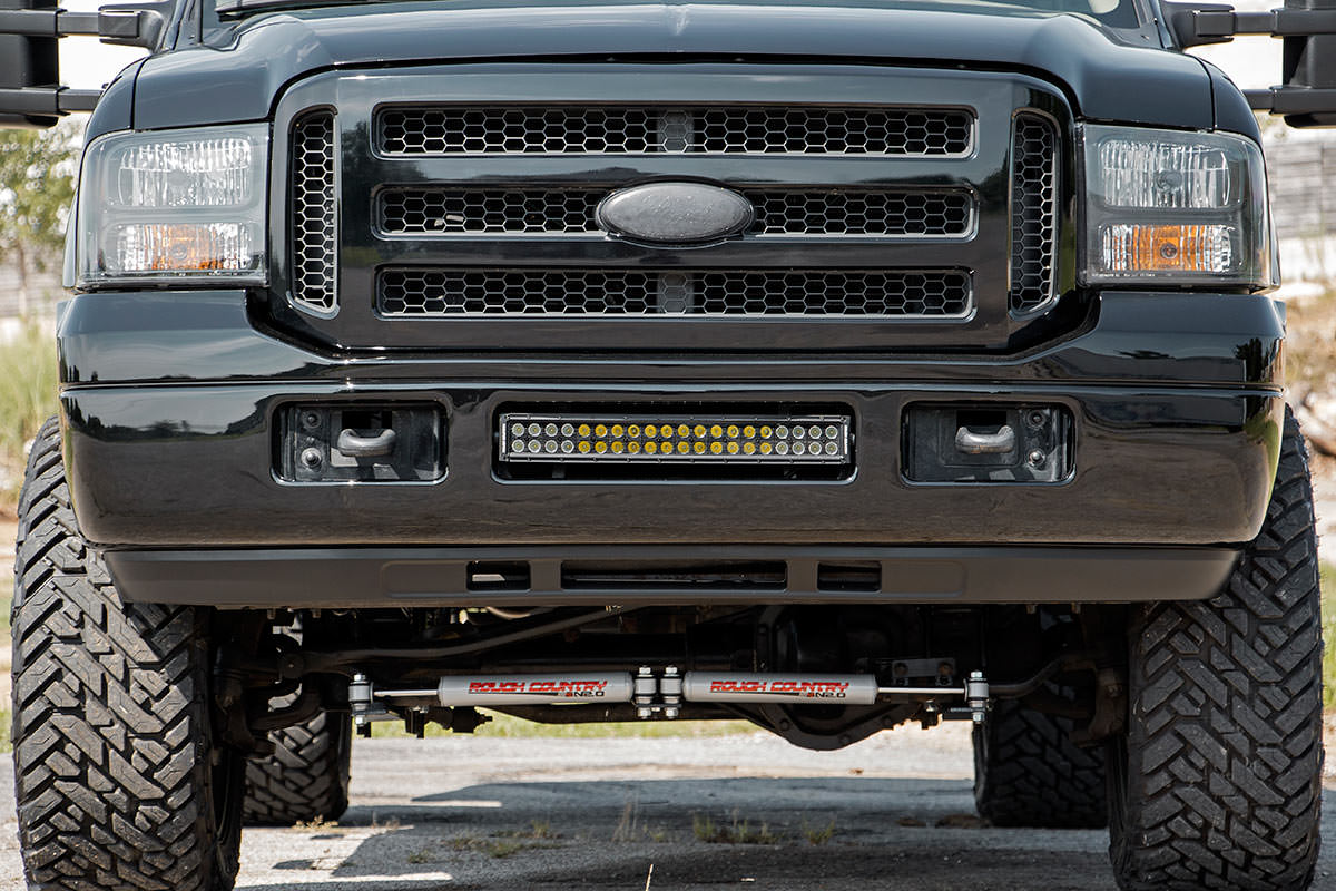 Rough Country 70665DRL LED Light Kit | Bumper Mount | 20" Black Dual Row | White DRL | Ford F-250/F-350 Super Duty (05-07) - Image 5