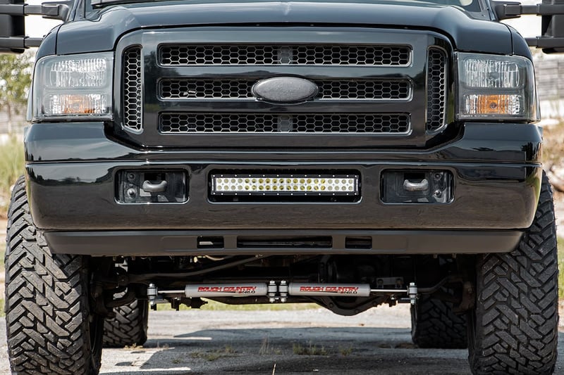 RC LED Light Kit | Bumper | 20" Chrome Dual Row | White DRL | Ford F-250/F-350 Super Duty (05-07) (manufacturer page)