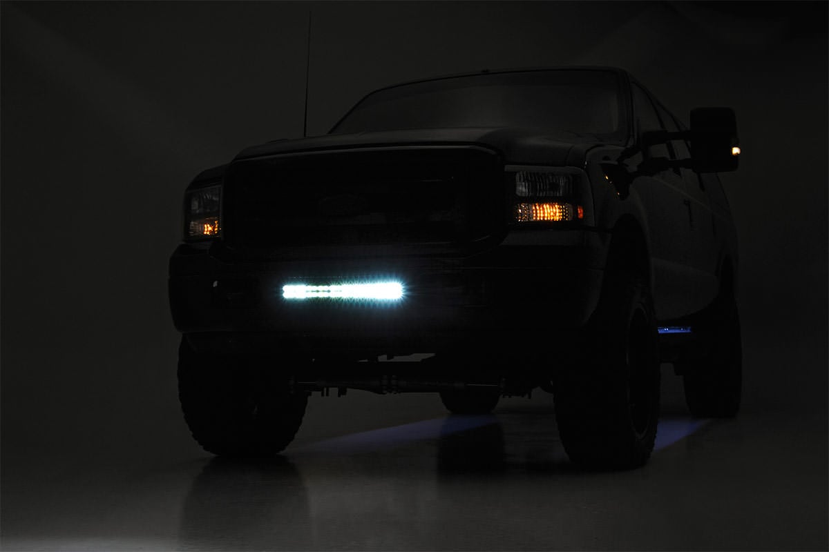 LED Light Kit | Bumper | 20" Chrome Dual Row | Amber DRL | Ford F-250/F-350 Super Duty (05-07) - Lighting & Acc (Image 3 of 3)