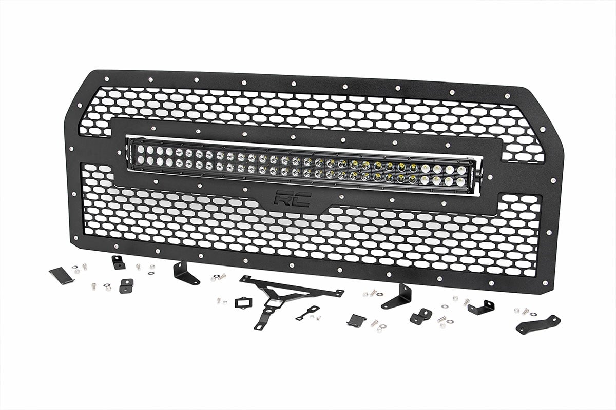 Mesh Grille | 30" Dual Row LED | Black | Ford F-150 2WD/4WD (2015-2017) - Lighting & Acc (Image 5 of 6)