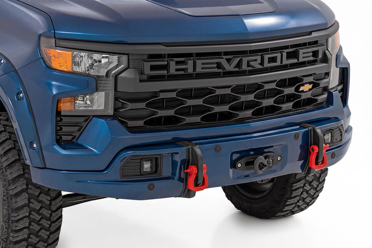 Rough Country 13006-GJV Bumper Cover | GJV Riptide Blue | Chevy Silverado 1500 2WD/4WD (2023-2026) - Studio View 1