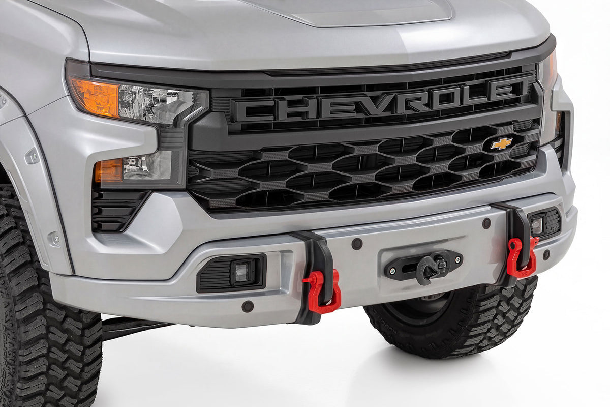 Rough Country 13006-GAN Bumper Cover | GAN Silver Ice Metallic | Chevy Silverado 1500 2WD/4WD (23-26) - Studio View 1