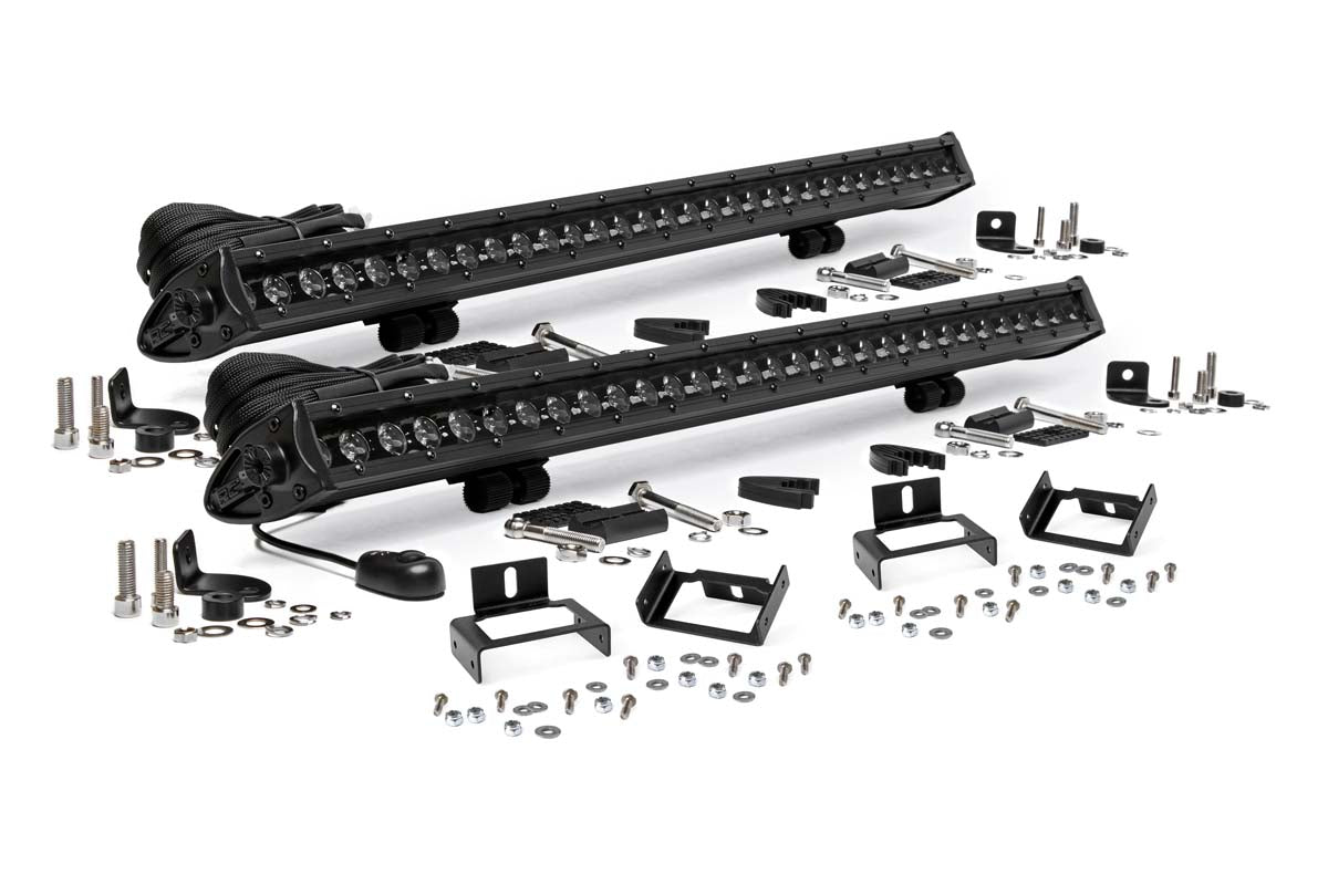 LED Light Kit | Grill Mount | 30" Black Single Row Pair | Ford F-250/F-350 Super Duty (11-16) - Lighting & Acc (Image 1 of 4)