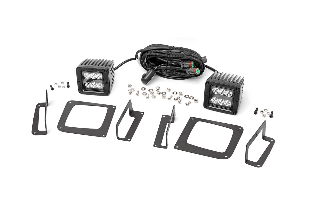LED Light Kit | Fog Mount | 2" Black Pair | GMC Sierra 1500 2WD/4WD (14-15) - Lighting & Acc (Image 1 of 5)