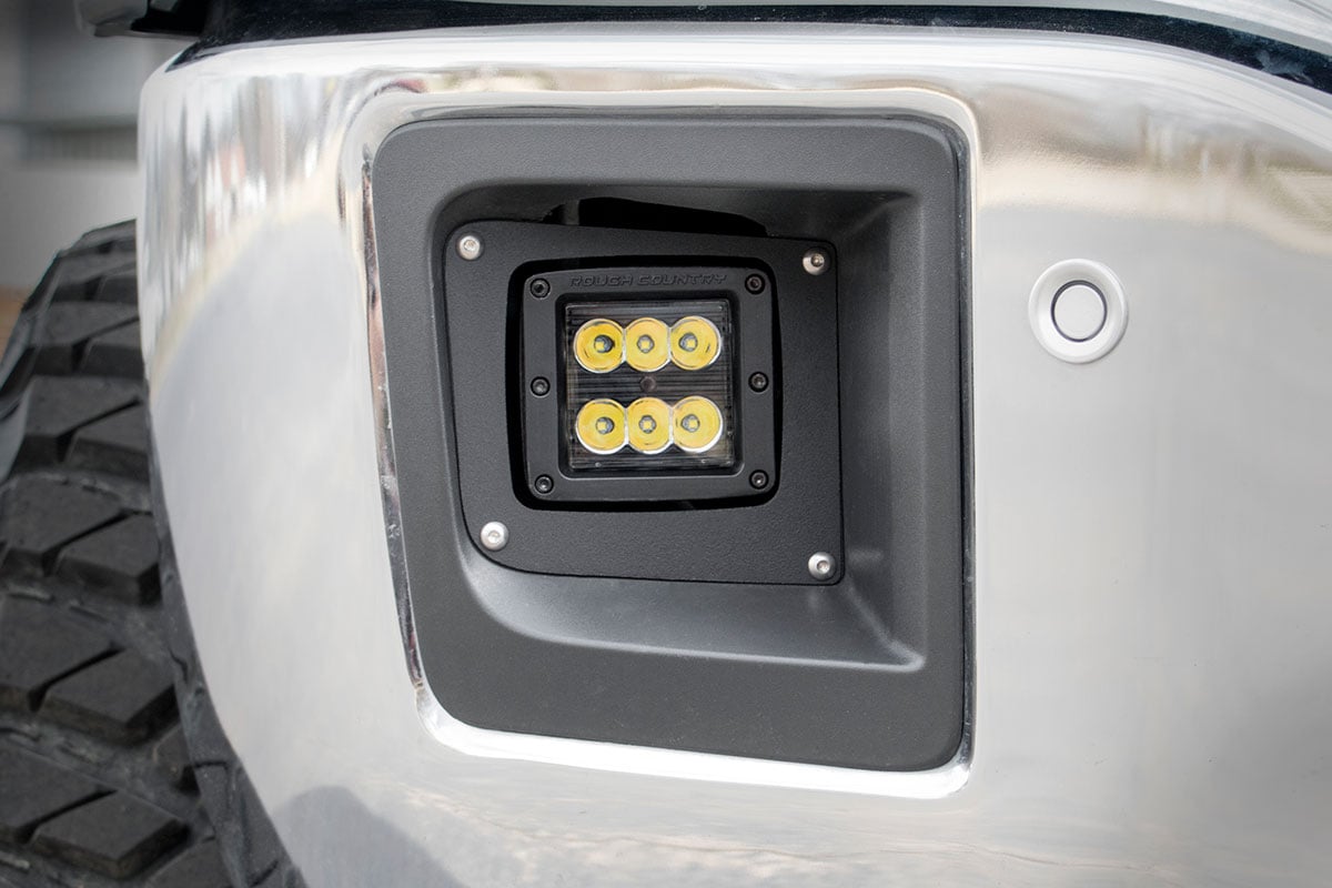 LED Light Kit | Fog Mount | 2" Black Pair | GMC Sierra 1500 2WD/4WD (14-15) - Lighting & Acc (Image 2 of 5)