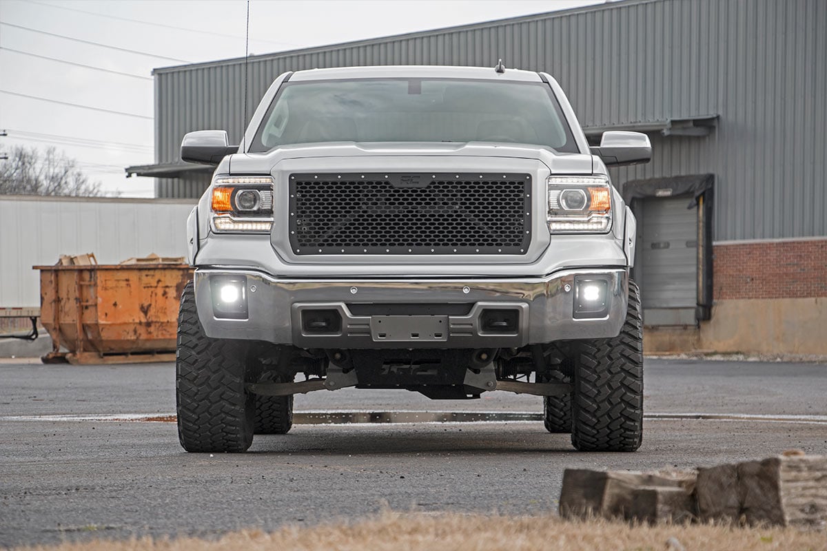 LED Light Kit | Fog Mount | 2" Black Pair | GMC Sierra 1500 2WD/4WD (14-15) - Lighting & Acc (Image 4 of 5)