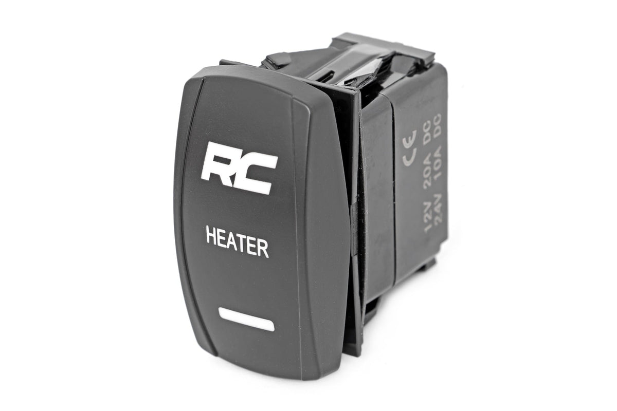 Rough Country 710HS Rocker Switch | Cab Heater | 2x1 with Logo | Blue Back Light | Polaris General XP 4 1000 - Studio View 1
