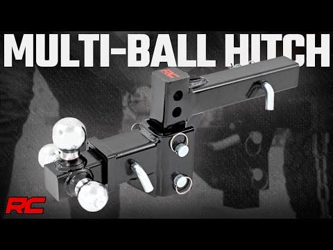 RC Adjustable Trailer Hitch | 6 Inch Drop | Multi-Ball Mount | Fits 2 Inch Receiver (manufacturer page)