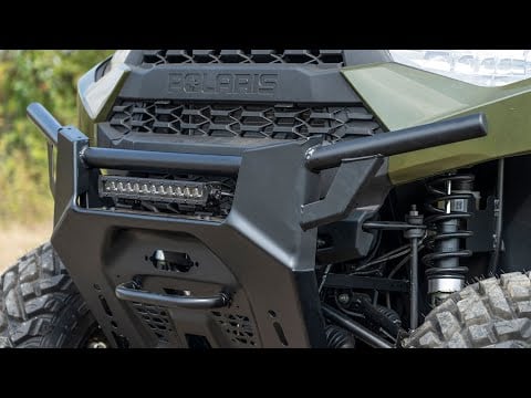 RC LED Light Kit | Bumper Mount | 12" Black Single Row | White DRL | Polaris Ranger XP 1000 (manufacturer page)