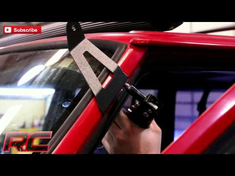 RC LED Light Kit | Windshield Mount | 50" BLK Dual Row | White DRL | Jeep Cherokee XJ (84-01) (manufacturer page)
