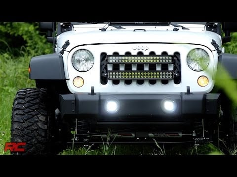 RC LED Light Kit | Fog Mount | 2" Black Pair | Jeep Wrangler JK/Wrangler Unlimited (10-18) (manufacturer page)