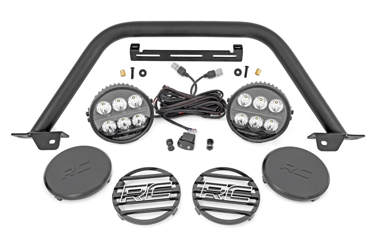 Safari Bar | 6.5 Inch Round LED | OE Modular Steel | Ford Bronco 4WD (21-26) - Bull Bars (Image 1 of 6)