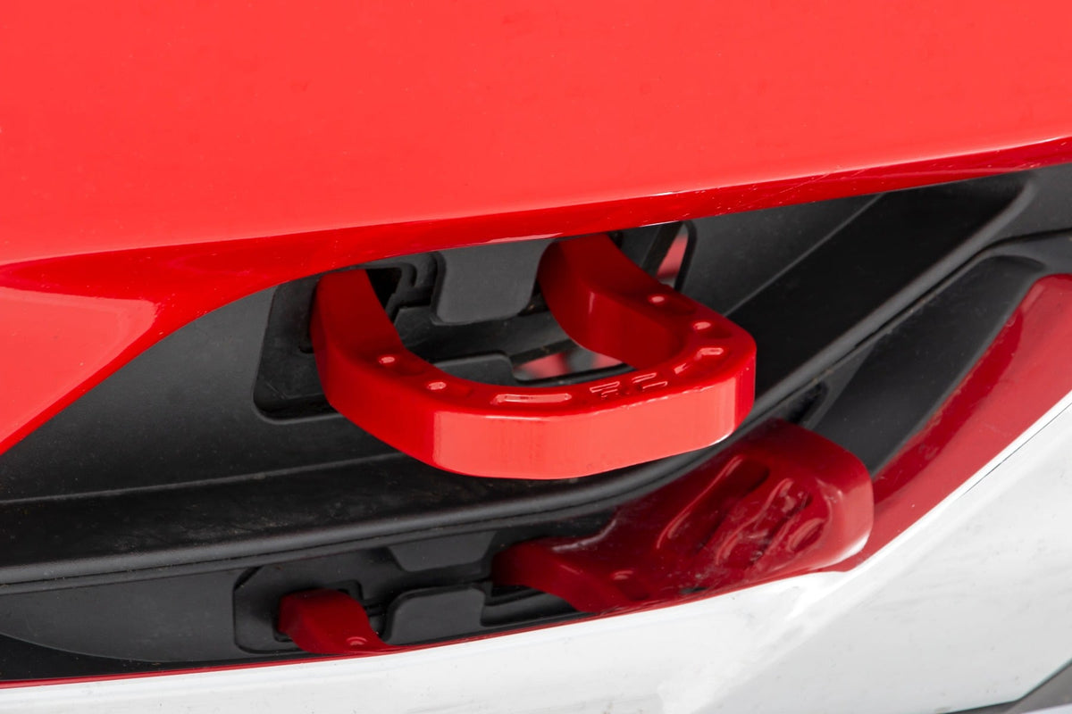 Tow Hooks | Forged | Red | Chevy Silverado 1500 2WD/4WD (2014-2018 & Classic) - Winches & Acc (Image 1 of 6)
