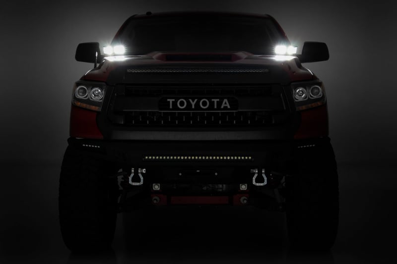 RC LED Light Kit | Ditch Mount | Dual 2" Black Pairs | Spot | Toyota Tundra (14-21) (manufacturer page)
