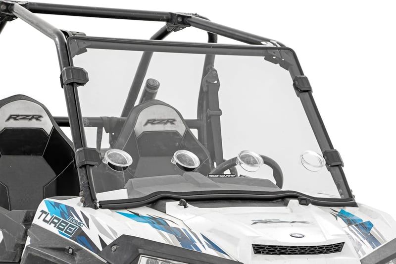 RC Vented Full Windshield | Scratch Resistant | Polaris RZR (manufacturer page)