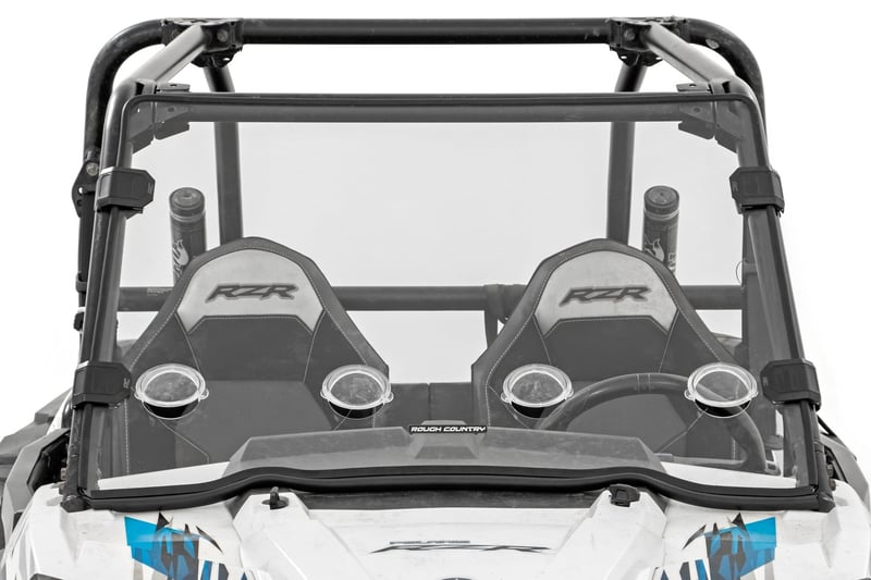 RC Vented Full Windshield | Scratch Resistant | Polaris RZR (manufacturer page)