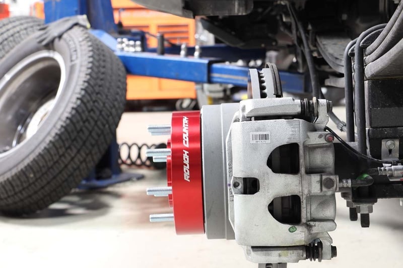 RC 2 Inch Wheel Spacers | 8x170 | Red | Ford F-250/F-350 Super Duty 4WD (03-26) (manufacturer page)
